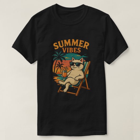summer vibes t-shirt cool  (Design vorne)