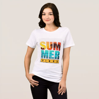 Summer Vibes T - Shirt - Vibrant Sunset & Ocean.