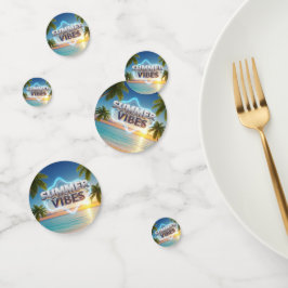 Summer Vibes Table Confetti - 3d & Colorful Summer Konfetti