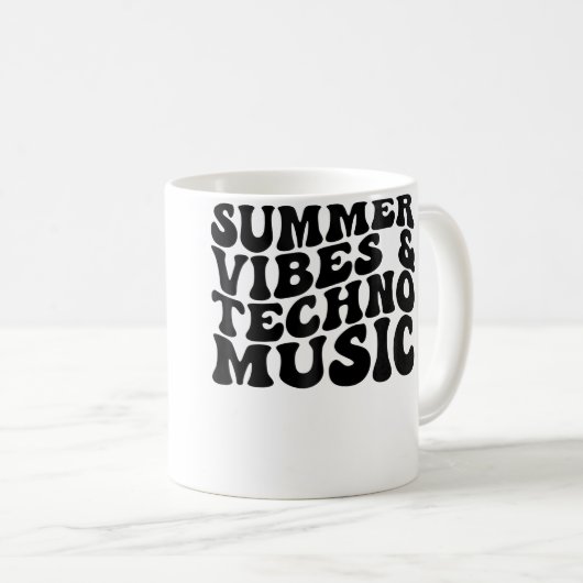 Summer Vibes Techno Music Edm Rave Beach Kaffeetasse (VorderseiteRechts)