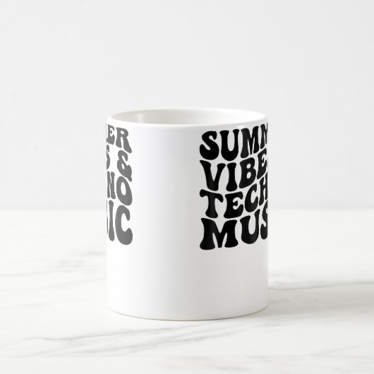 Summer Vibes Techno Music Edm Rave Beach Kaffeetasse (Mittel)