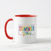 SUMMER Vibes Tie-Dye Rainbow Coffee Mug Bold Tasse (Links)