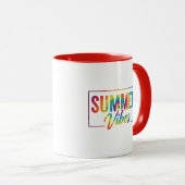 SUMMER Vibes Tie-Dye Rainbow Coffee Mug Bold Tasse (VorderseiteRechts)