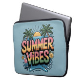 Summer Vibes Tropical Beach Laptopschutzhülle (Vorderseite Links)