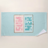 Summer Vibes Tropical Beach Retro Vintag Strandtuch (Vorderseite)