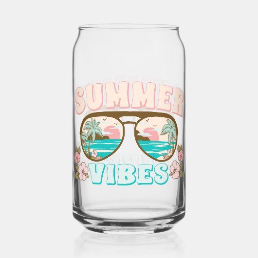 Summer Vibes Tropical Beach Sommerspass Dosenglas (Vorderseite)