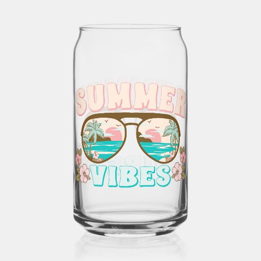 Summer Vibes Tropical Beach Sommerspass Dosenglas (Rückseite)