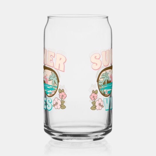 Summer Vibes Tropical Beach Sommerspass Dosenglas (Links)