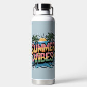 Summer Vibes Tropical Beach Trinkflasche (Rückseite)