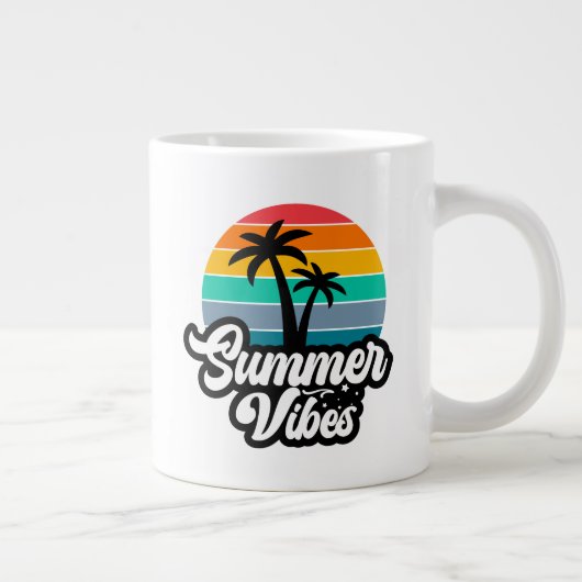 Summer Vibes Tropical Lake Scene-32922 Jumbo-Tasse (Rechts)