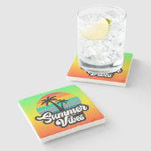 Summer Vibes Tropical Lake Scene-32922 Steinuntersetzer (Seitenansicht)