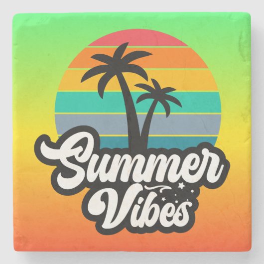 Summer Vibes Tropical Lake Scene-32922 Steinuntersetzer (Vorderseite)