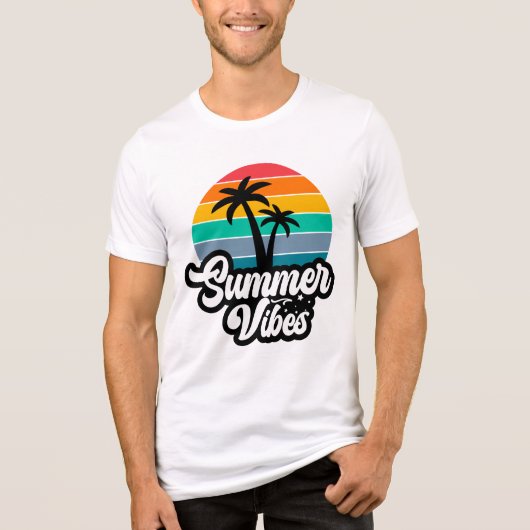 Summer Vibes Tropical Lake Scene-32922 Tri-Blend Shirt (Vorderseite)