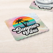 Summer Vibes Tropical Lake Scene-32922 Untersetzer (angewinkelt)