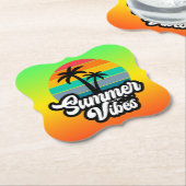 Summer Vibes Tropical Lake Scene-32922 Untersetzer (angewinkelt)