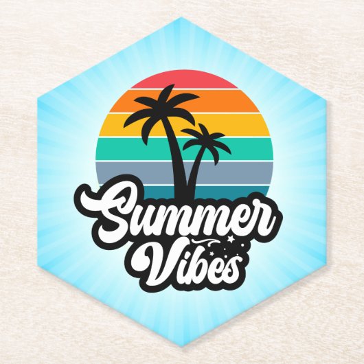 Summer Vibes Tropical Lake Scene-32922 Untersetzer (Vorderseite)