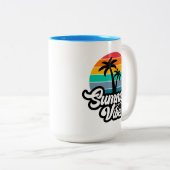 Summer Vibes Tropical Lake Scene-32922 Zweifarbige Tasse (VorderseiteRechts)
