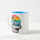 Summer Vibes Tropical Lake Scene-32922 Zweifarbige Tasse (Vorderseite Links)