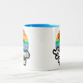 Summer Vibes Tropical Lake Scene-32922 Zweifarbige Tasse (Mittel)