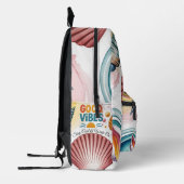 Summer Vibes Tropical Notebook Bedruckter Rucksack (Links)
