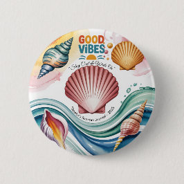 Summer Vibes Tropical Notebook Button