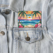 Summer Vibes Tropical Notebook Button (Insitu)