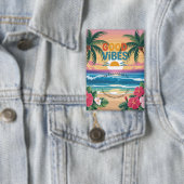 Summer Vibes Tropical Notebook Button (Insitu)
