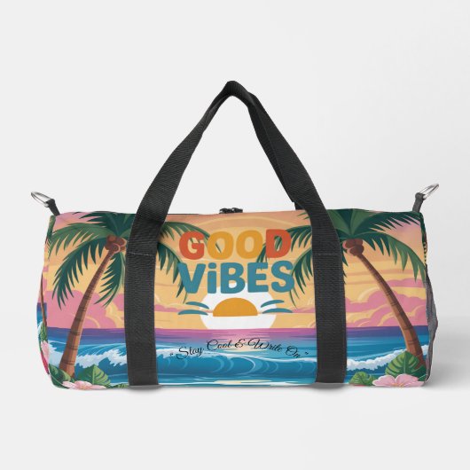 Summer Vibes Tropical Notebook Duffle Bag (Vorderseite)