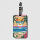 Summer Vibes Tropical Notebook Gepäckanhänger (Vorderseite Vertikal)