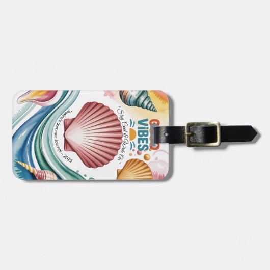 Summer Vibes Tropical Notebook Gepäckanhänger (Vorderseite horizontal)