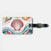 Summer Vibes Tropical Notebook Gepäckanhänger (Rückseite horizontal)