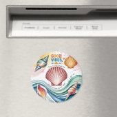 Summer Vibes Tropical Notebook Magnet (In Situ (Geschirrspüler))