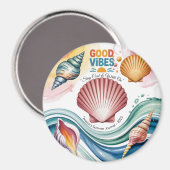 Summer Vibes Tropical Notebook Magnet (Vorderseite/Rückseite)