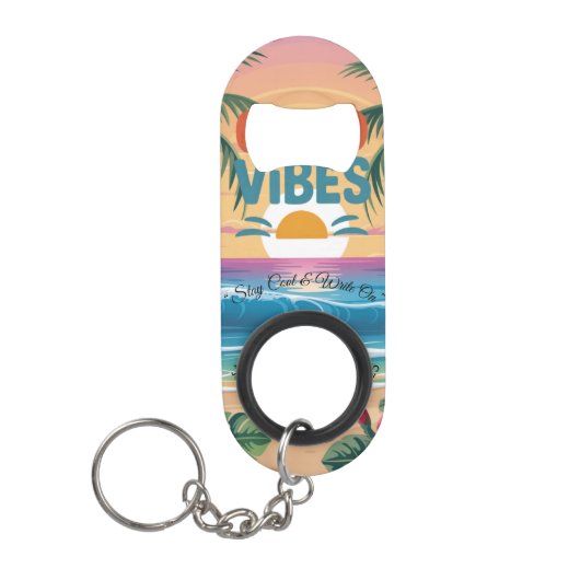 Summer Vibes Tropical Notebook Mini Flaschenöffner (Vorderseite)