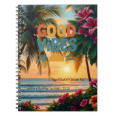 Summer Vibes Tropical Notebook Notizblock (Vorderseite)