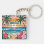 Summer Vibes Tropical Notebook Schlüsselanhänger (Rückseite)