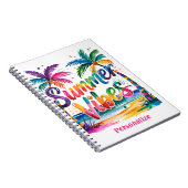 Summer Vibes Tropical Palm Tree Ozean Personalisie Notizblock (Rechte Seite)