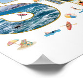 Summer Vibes Typography Collage Art Poster (Ecke)