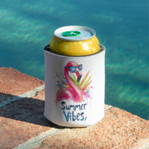Summer Vibes und Flamingo Can cooler Dosenkühler