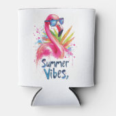 Summer Vibes und Flamingo Can cooler Dosenkühler (Vorderseite)