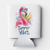 Summer Vibes und Flamingo Can cooler Dosenkühler (Rückseite)