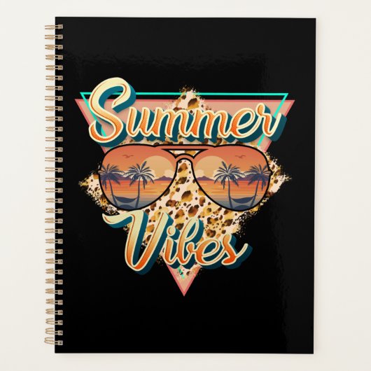 Summer Vibes | Vintage Sonnenbrille | Beach Sunset Planer (Vorderseite)