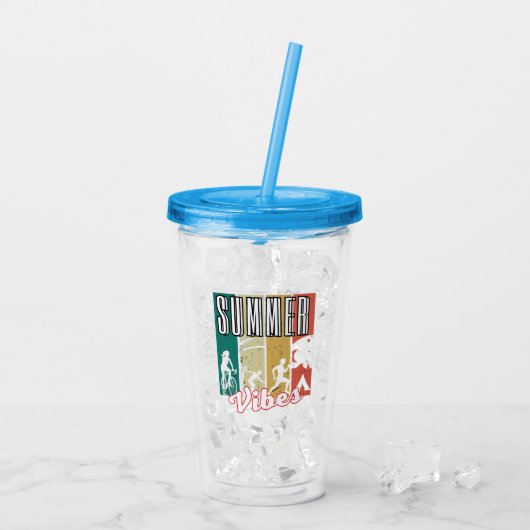 Summer Vibes.w Acryltrinkbecher (Rückseite Ice)