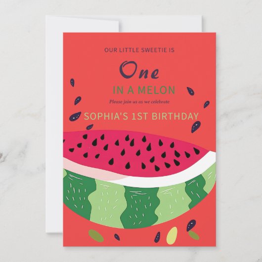 Summer Vibes Watermelon Party laden Einladung (Vorderseite)