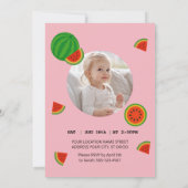 Summer Vibes Watermelon Party laden Einladung (Rückseite)