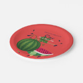 Summer Vibes Watermelon Party laden Pappteller (Schrägansicht)