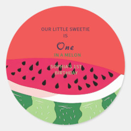 Summer Vibes Watermelon Party laden Runder Aufkleber