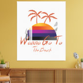 Summer Vibes will zum Strand Classic gehen Leinwanddruck (Insitu (Wohnzimmer))