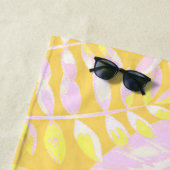 Summer Vibes Yellow Palm Leaf Strandtuch (Beispiel)