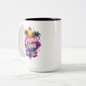 Summer Vibes Zweifarbige Tasse (Vorderseite Links)